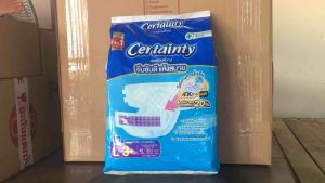 เซอร์เทนตี้ ผ้าอ้อมผู้ใหญ่ แบบเทป ไซส์ M เอว29-46นิ้ว จำนวน 4 ชิ้น /ไซส์ L เอว40-55นิ้ว ขนาด 3 ชิ้น