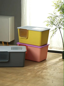 [SG]🚚 Litter Box Top-in Oversized Full Semi-Closed Extra Large Open Toilet Integrated Splash-Proof Kittens Cat Litter Basin