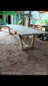 Teak Wood Meja Makan besar Murah Terbaru
