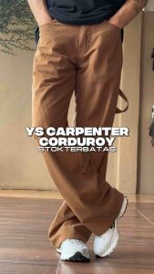 YS CELANA CARPENTER CORDUROY PANJANG PRIA WANITA MOCCA LOSSE FIT SANTAI KULOT TREND FOMO KOREAN STYLE PREMIUM VINTAGE COWBOY WORK PANTS KEKINIAN