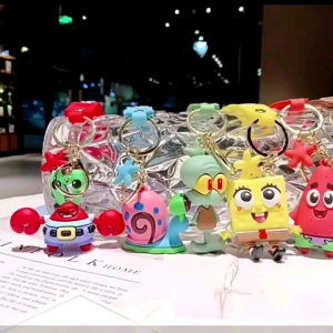 gantungan kunci spongebob squarepants patrick squidward lucu gemoy keychain tas liontin