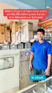 ตู้ MDB กันน้ำมีหลังคา ฝา 2ชั้น (OUTDOOR) เมน 160A 200A 250A ลูกย่อย 4 ช่อง เมน SCHNEIDER ขนาด850x1200x250mm.