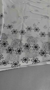 Kain Armny Silk Motif Warna Hitam & Putih