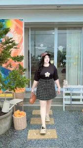 👗PLUSSIZE🌈เซ็ตกระโปรงสาวอวบ งานกระแส🌸 สาวอ้วนOversizeสไตล์เกาหลี🫶🏻เกาใจ ชุดสาวอวบอ้วนโดยเฉพาะ แฟชั่นไซส์ใหญ่ อก40-50“เอว32-44”สะโพก50“
