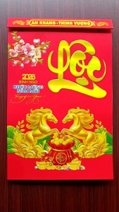 Bloc lịch 365 ngày 2026 kích thước 17 x 24cm dùng gắn các loại bìa lịch treo tường