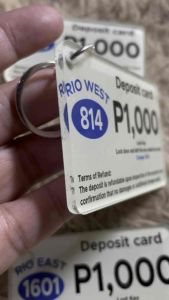 Deposit Card for Hotels & Resorts 2x3 Acrylic