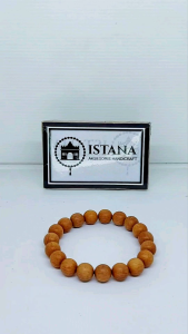 gelang kayu galih kelor serat emas benang karet