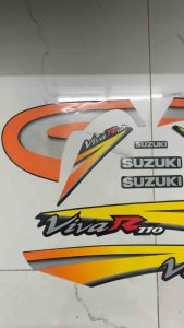 Bộ tem Suzuki Viva R110 hàng nhập Thái Lan chất lượng cao dành trang trí riêng cho dòng xe này tem in lụa màu sắc rất đẹp và bền giá bán cực tốt bán lẻ như bán sỉ