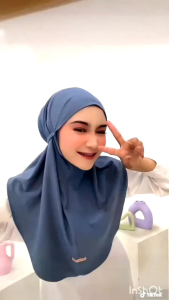 Hijab Bergo Halimah Tali Daily M Jersey Jilbab Instan Label Besi Akrilik Terlaris Bahan Spandex Super Hijab Dengan Pin Akrilik - Lazada