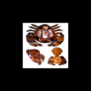 Asbak / Toples Bentuk Kepiting Kayu Jati Asli Jepara
