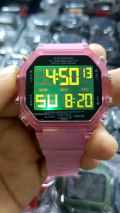 JAM TANGAN SKYMAX 3008 TRANSPARAN ORIGINAL WATERESIS TALI RUBBER PRIA WANITA FREE BATRAI CADANGAN (Andre What 97)