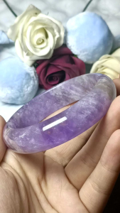 Lavender Purple Amethyst Bangle 59mm 天然薰衣紫水晶手镯天然无优化处理 59mm
