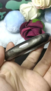 High Grade Silver Obsidian Crystal Stone bracelet 57mm+ 精品亮光眼天眼猫眼招财银曜石手串 57mm+