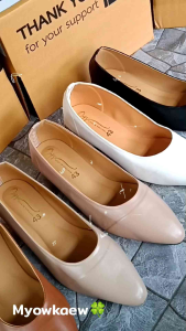 รองเท้าไซส์ใหญ่คัชชูหัวรีส้นสูง 1นิ้วมี41ถึง46