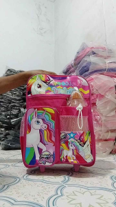 TAS TROLI ANAK PEREMPUAN TK & SD UKURAN 14 inch BONUS BOTOL MINUM { BACA DESKRIBSI }