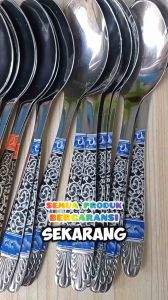 Sendok Makan Motif Batik Set Stainless Anti Karat & Tebal 1 Lusin 12Pcs GSF 712