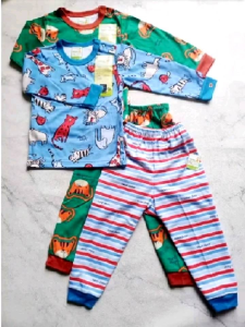 Setelan Baju Tidur Anak 6 - 30 Bulan Tangan Panjang Merk Velvet