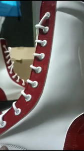 sepatu LKBB paskibra model PDL kombinasi warna merah putih gesfer 2 dan 1