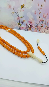 tasbih batu Marjan Oren kombinasi tulang sapi original D79