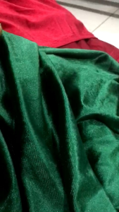 vải nhung tuyết màu xanh lá dày vừa co dãn 4 chiều _( khổ 1m6) may đầm váy dạ hội áo dài vv