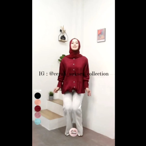 Salwa Atasan Variasi Remple Depan Katun Twill Grade A Terlihat Feminim dan Cantik