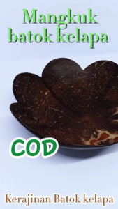 Piring sambal aesthetic kecil Batok kelapa Piring batok motif bunga piring kue