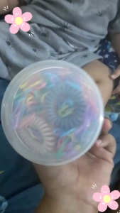 500 Pcs Karet Jepang kemasan toples | Karet Jepang | Ikat Rambut Murah