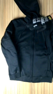 เสื้อฮู้ดการ์ด เครฟล่า  Kevlar Aramid Fiberดำ การ์ด ce2