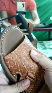 Dép nam quai ngang da bò cao cấp đế cao su 3cm may quai liền đế dép nam Cậu Chủ DM172  hai màu nâu bò