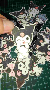 KUROMI Vinyl Waterproof Sticker GLITTERY 3INCHES