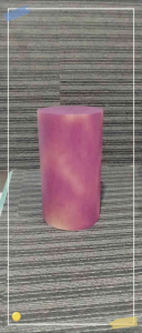 ALKANSYA PVC 10cm x 20cm Purple cylindrical container with slot on top for inserting items.