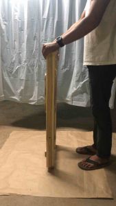 เก้าอี้ไม้สักมีพนักพิงพับเก็บได้เคลื่อนย้ายสะดวก