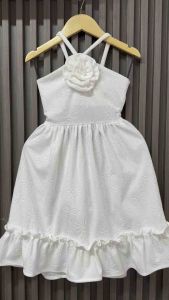 [ACTUAL PHOTO] 013 | CYC Scarlet-Flower Embossed Soft Curduroy Halter 3D Flower Lace Tie Back Midi Dress