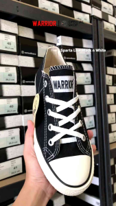Sepatu Sekolah Warrior Sparta Low Hitam Putih