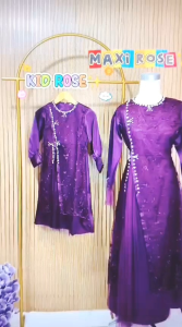 Gamis dress anak brokat mutiara model terbaru muslim pesta kondangan Rose kid anak