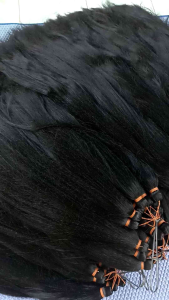 Rambut Cemara Panjang 70cm rambut sambung sintetis hitam