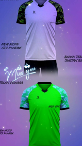 setelan seragam Kaos Olahraga FUTSAL SEPAKBOLA DAN BADMINTON
