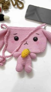 Túi đựng điện thoại hình thỏ và búp bê cô gái dễ thương handmade