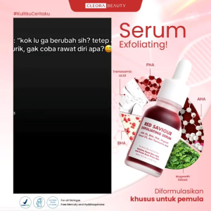 Paket Skincare Cleora Glow Skin Exfoliator & Red Saviour: Solusi Wajah Sehat & Bercahaya