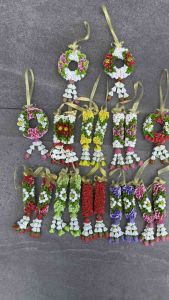 มาลัย มาลัยคล้องพระ มาลัยแขวน พวงมาลัยรถยนต์ แบบดินปั้น งานปราณีต สวยงาม