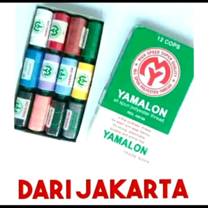 (12 pcs) benang jahit yamalon campur warna warni 40/2