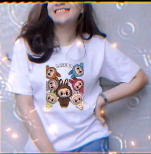 KAOS ATASAN WANITA LABUBU TERBARU VIRAL/KAOS FAMILY SERAGAMAN KATUN ADEM UK M-XXL BISA COD