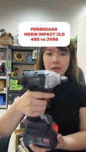 JLD JV-88 HITAM MESIN IMPACT WRENCH SET 2 BATERAI PLUS AKSESORIS