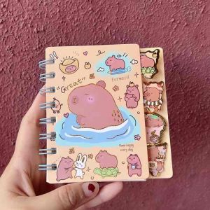 Diary Kecil 8110 Spiral Capybara A7 Kuromi Sanrio Buku Indeks Pembatas