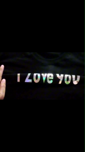 KAOS ILUSI I LOVE YOU LIPAT SABLON HOLOGRAM