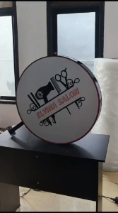 Plang nama toko Akrilik Bulat Diameter 50cm Bebas disen