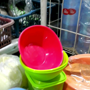 PROMO COD!!! MANGKOK PLASTIK HAPPY WARNA UKURAN (S) ISI 12 PCS/PACK