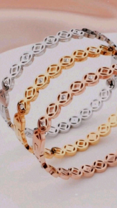 VÒNG TAY TITAN KIM TIỀN FREE SIZE 17CM ( TAY NI 52 54 ĐEO ĐẸP) - TITAN CHUẨN LOẠI 1 KO ĐEN