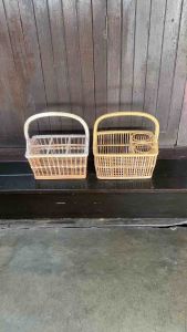 ตะกร้า ตะกร้าใส่ขวดน้ำ หวายทั้งต้น ทั้งใบ 2 ช่อง และ 6 ช่อง