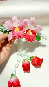 กิ๊บหนีบผมดอกไม้ กิ๊บหนีบผมดอกไม้ดอกกล้วยไม้ห้อยอุบาท สวยๆ พร้อมส่ง